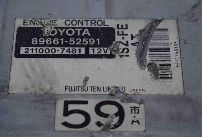 Toyota Vitz SCP10 (1999-2004) Engine Control Unit 89661-52591 1SZ-FE A/T  ECU Used